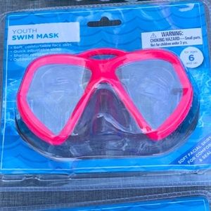 Pink Kids youth swim mask goggles
